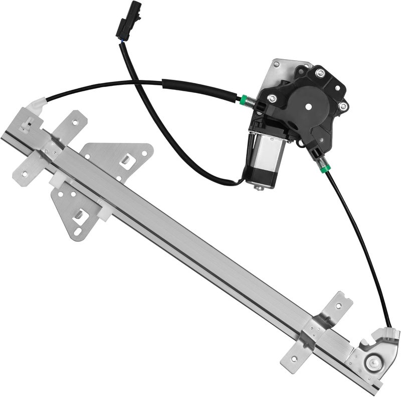 XIMAKA Rear Passenger Side Power Window Regulator with Motor (2 Pins) Fit for 2000-2004 Dodge Dakota (Crew Cab Only Cable Operated), 1998-2003 Durango, 741-599 - Image 1